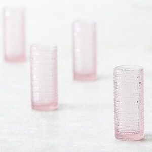 Fortessa Jupiter Collins Highball Glasses, Set of 4 in Pink